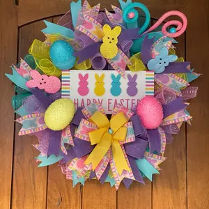 Colorful Easter wreath Decoration Decor