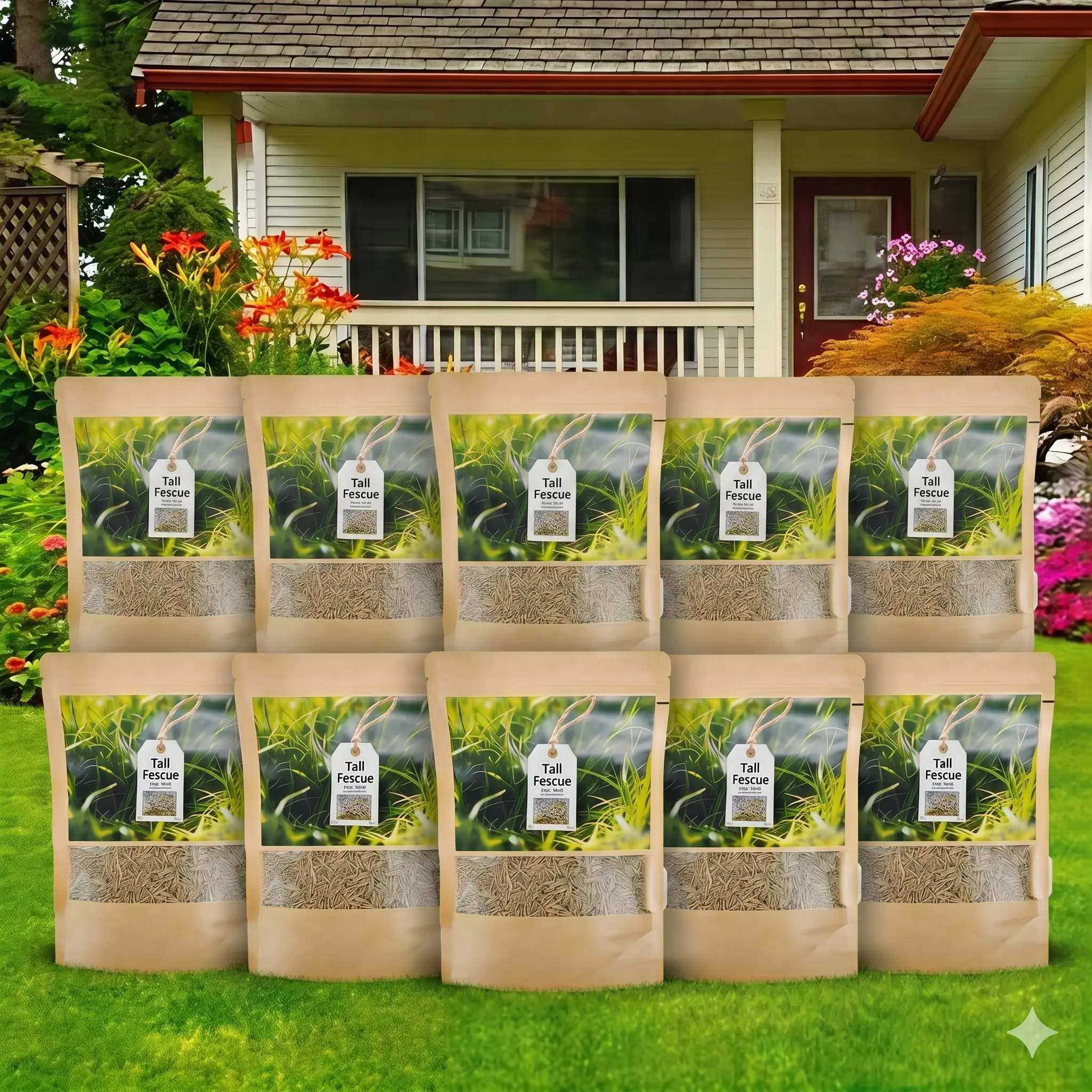 30,000 Pcs / 10 Bags Grass Seed and Shade Grass, Grows quickly and withstands all seasons, perfect for high-quality turf and golf courses, High Germination Grass Seeds Grown in USA