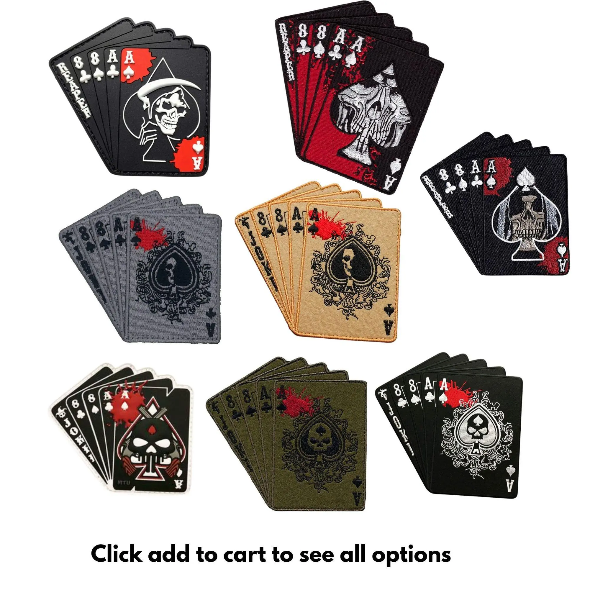 Dead Mans Hand Skull Spade Tactical Hook Patch Dead Mans Hand Skull Spade Tactical Hook Patch