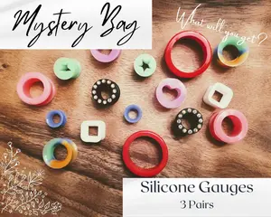 Silicone Plugs & Tunnels Set Gauges 3 Pair Mix Ear Stretching Kit Body Jewelry 6g 4g 2g 0g 00g 1/2 9/16 5/8 gauge earrings red blue white