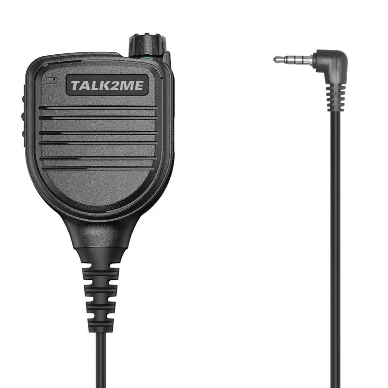 RoyalX/UpgradeX/Standard Rechargeable 3.5mm Port-Powered Corded Digital Audio Microphone (Y4 Port) - Polycarbonate, Water-Resistant PVC Housing, USB-C Charger, Ergonomic Noise-Reducing Universal Fit for LTE/Wi-Fi Walkie Talkies, Casual/Business Use