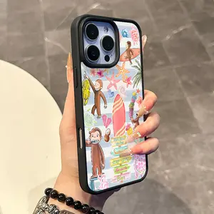 Chic Magnetic Case for iPhone11/12/13/14/15/16/17/promax Curious George Beach Collage MagSafe Ready, Anti-Slip, Ultra Thin | Aesthetic Touch for Daily Use