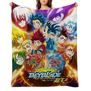 Beyblade-Flannel Throw Blanket for Girls Boys- Ultra Soft, Anti-Shrink & Wrinkle-Resistant ,Quick-Dry, Machine Washable Cozy Throw ,Perfect Gift for Kids Adults A-16