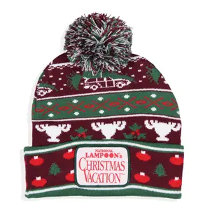 National Lampoon's Christmas Vacation Fair Isle Cuffed Pom Beanie Hat