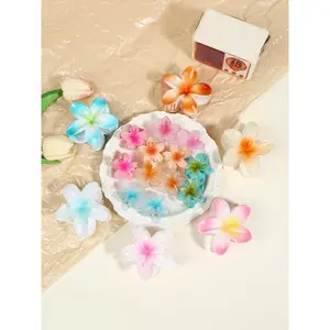 Flower hair clip, matte shiny multifunctional design, sweet vacation style beach girl hair accessory at the back of the head