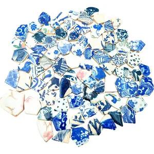 1.1LB Mixed Color Porcelain Ceramic Broken Irregular Mosaic Tiles for DIY Craft Floor Kitchen Pool Flower Pots Mosaic Making Supplies