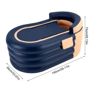 Inflatable Adult Bathtub With Wireless Electric Air Pump For Hot Water And Ice Baths