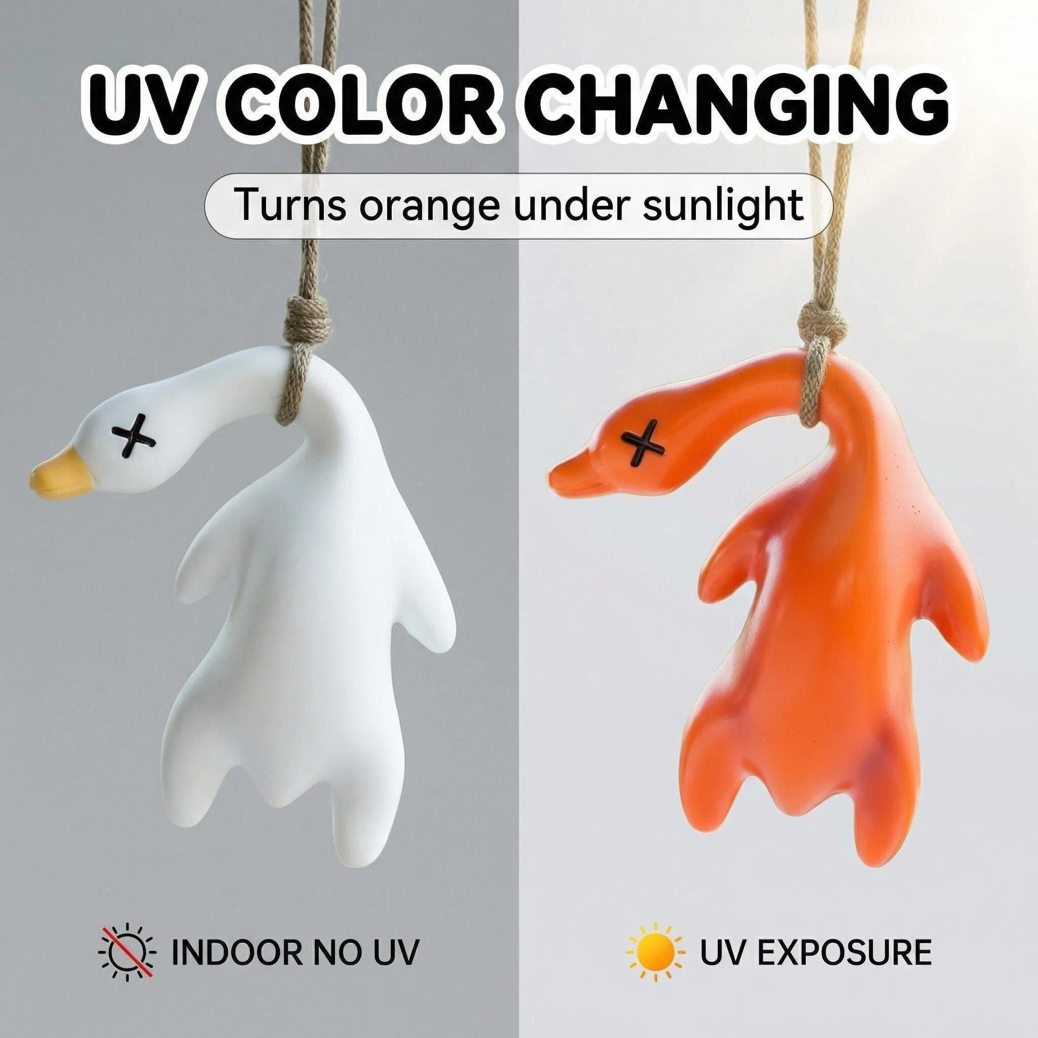 1 Pc UV Color Changing Duck Sensory Toy, Sunlight Reactive Stress Relief Desk Toy for Adults