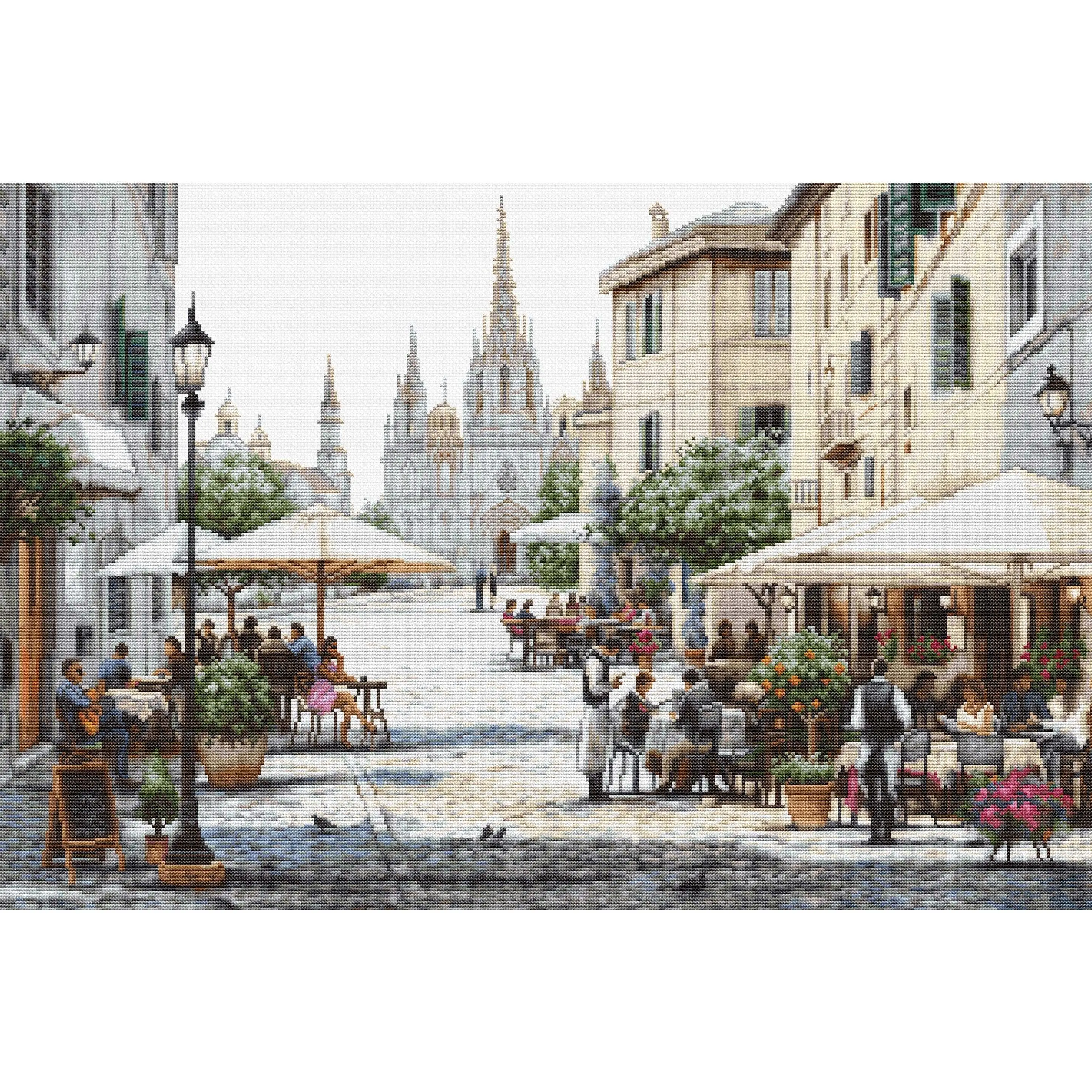 Barcelona Cathedral Counted Cross-Stitch Kit by Luca-S B2411L