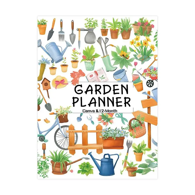 Garden Planner, Garden Planner Organizer Notebook, Plant Care Watering Time Plan Notebook, Office Stationery & Supplies, Garden Planner Notebook