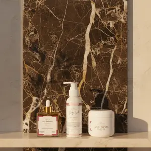 Unscented Body Care Set | Oil Lotion & Scrub Bundle | Fragrance Free Sensitive Skin