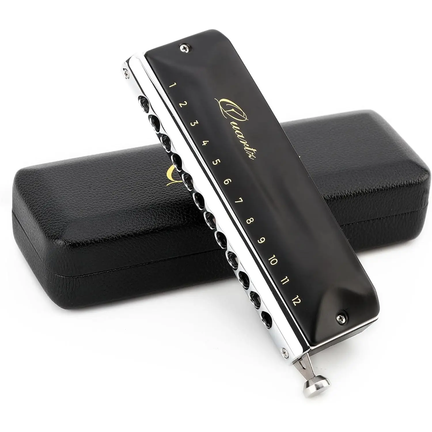 Quartz Chromatic Harmonica C Key 12 Holes 48  Chromonica Half Valves Easy Bending No Sticky Valves Mouth Organ Harp for Beginner Adults Professional Player Parents