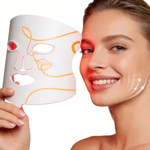 【SummerVibes】Red Light Therapy for Face, LED Face Mask w/432 Beams, 5000mAh Rechargeable, 850nm Infrared & Red/Blue Light, 4 Modes, Adjustable Brightness & Timer, Soft Silicone, Anti-Aging, Acne, Skin Care at Home