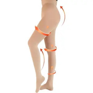 Compression Pantyhose for Women & Men, 20-30 mmHg Closed Toe Support Hose for Women Medical Graduated Compression Stockings Leggings Tights for Varicose Veins Edema(Beige, M) Womenswear Basic