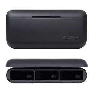 MAXCAM Power Triple Battery Charger for GoPro Hero 13 Enduro Battery Black