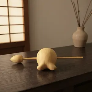 Mini Whale Zen Wooden Fish Stress Relief Percussion Tool for Calming Therapy and Relaxation