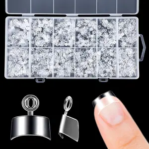 600pcs Extra Short Square Nail Tips, 12 Sizes Half Cover Square Acrylic Nails Tips Clear Salon Quality Press On Nails for Nail Extension, Salon and Home DIY