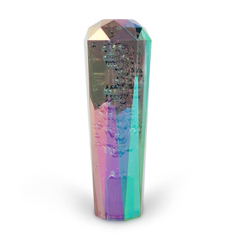Universal Crystal Bubble Shift Knob, Iridescent Acrylic Diamond Gear Shifter for Car Modification Gear Shift Knob Weighted
