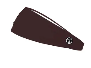 RAVEbandz The Pro - Wide Stretch Headband (Solid Brown)