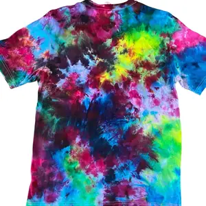 Multicolor Crystal Tie Dye T-Shirt - Premium American Grown SUPIMA Cotton Casual Summer Shirt