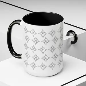 Middle Finger Patterned Coffee Mug, Elegant Mug, Gift for Coffee Lovers, Stylish Drinkware for Home, Gifts for Home, Housewarming Gifts - scs14399
