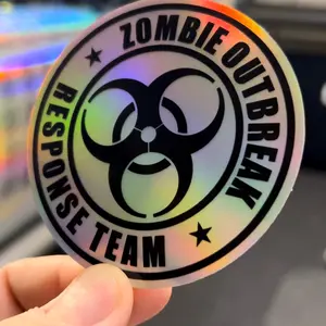 Zombie Outbreak Response Team Decal 3"x3" Waterproof for Office Stationery and Supplies