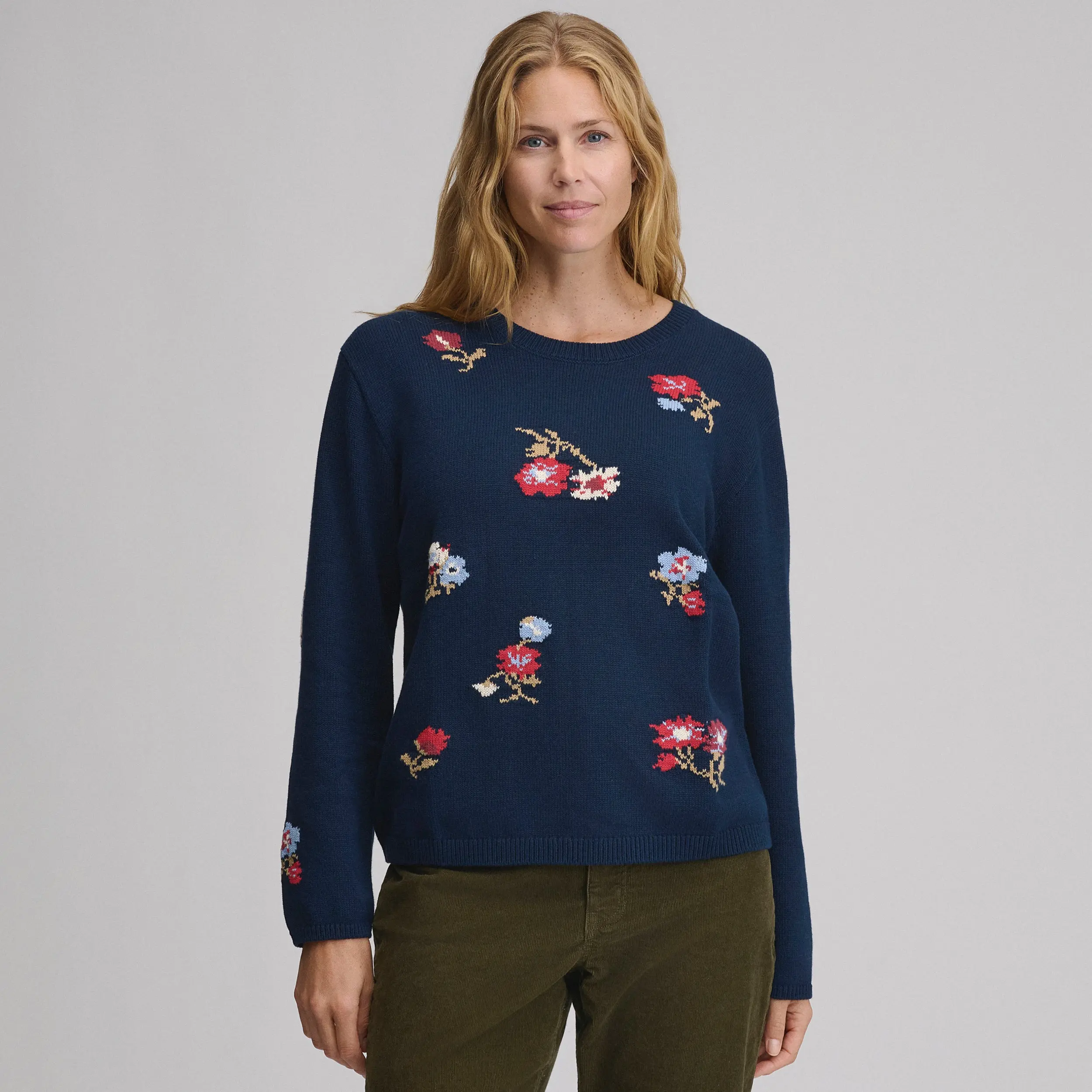Women's Floral Crewneck Sweater