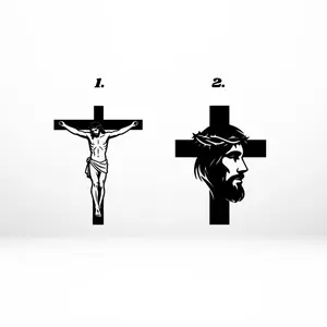 Jesus Cross Vinyl Decal, Automotive Car Exterior-Interior Sticker for Car Windows, Laptops