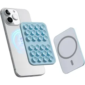 Suction Cell Phone Grip for MagSafe Case,  Octo Cup Buddy Holder, Hands-Free Removable Mount, Durable  Phone Accessory for  and Android -  Blue