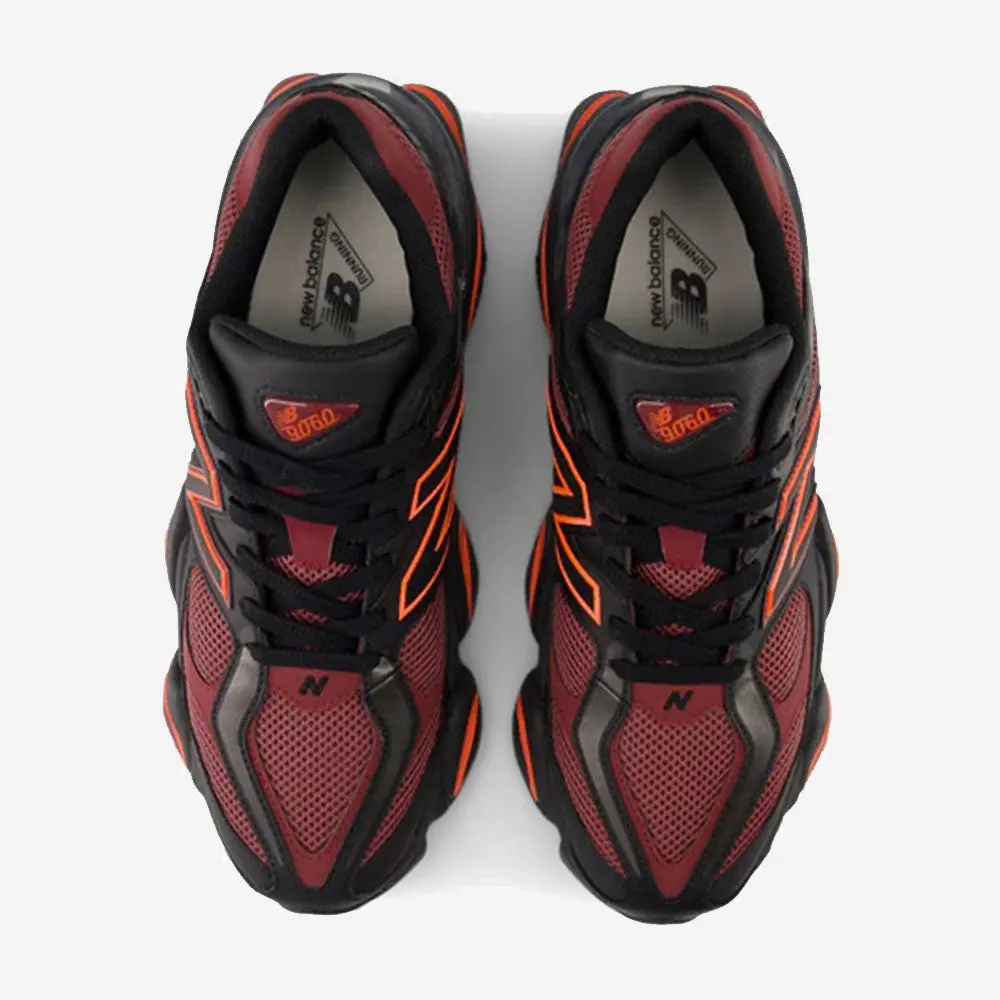 New Balance 9060 Athletic Shoes Abzorb Midsole U9060BLA Black Red Mens Size 11 s-l1200.jpg main image 2