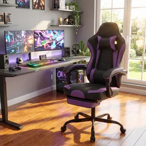 Multi-functional Computer Chair, Comfortable Lumbar Cushion, Flexible Adjustment, Sleek Two-tone Design for Gaming & Daily Use