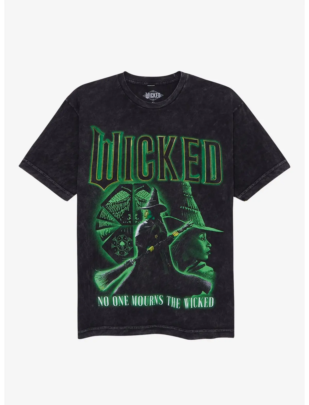 Wicked Elphaba Jumbo Graphic Relaxed Fit T-Shirt - Black, Graphic Design, Women's Top - Womenswear