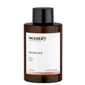 Scentify Demure Aroma Oil Refill for Diffusers – Fresh Citrus & Soft Floral Scent with Musk & Sandalwood – Luxury Aromatherapy Fragrance Oil 100ml / 3.38oz