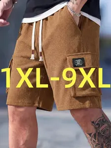 Men's Large Size cargo shorts, Multi-Pocket Cargo Shorts, Trendy Twill Shorts, Casual Lightweight Quick-Dry Fabric, Beach Party Wear, Beach Shorts Clothes