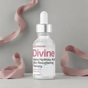 DIVINE AHA Alpha Hydroxy Acid Skin Rejuvenation Therapy, Glycolic Acid with Lactic Acid Liquid Exfoliant - Even Smoother Skin Repair, Radiant Exfoliate Peeling Skincare - Face Serum Comfort Flawless Exfoliator for Aging Skin