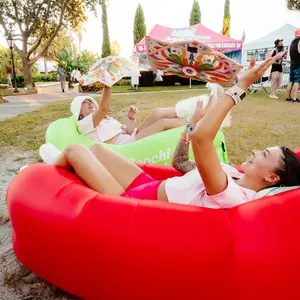 Coochi Couch Inflatable Lounger Air Sofa Chair–Camping & Beach Accessories–Portable Water Proof Couch for Hiking, Picnics, Outdoor, Music Festivals & Backyard–Lightweight and Easy to Set Up Air Hammock