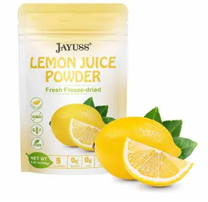 JAYUSS Lemon Juice Powder 8.82 Ounce, 100% Natural, Freeze Dried Lemon Juice, No Sugar or Additives, Great for Drinks, Smoothies, and Beverages 250g