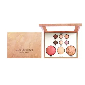 All in One Makeup Palette – Eyeshadow, Blush & Bronzer Face Kit, Full Face Makeup Gift Set for Women, Neutral Pigmented Colors Oil Powder Cosmetic Full Face kit