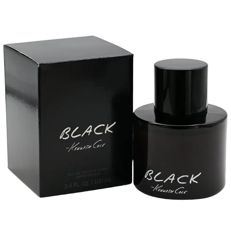 Kenneth Cole BLACK Men's Fragrance - 3.4 fl oz Alcohol-Based Luxurious Botanical Minty EDT EDP, Aromatic Citrus Cedarwood Woody Blend with Amber Base, New in Box (Men's Fragrances Collection), Botanical Men's Fragrance