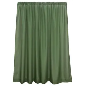 2 Pack 5ftx8ft Olive Green Polyester Backdrop Drape Curtains With Rod Pockets, Event Divider Panels 130GSM