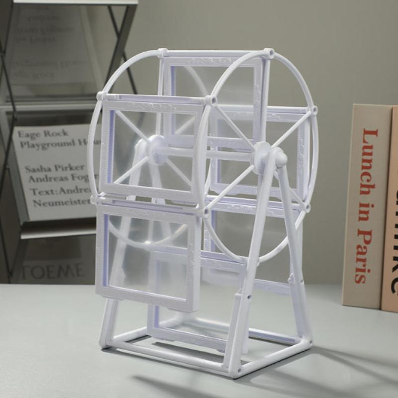 Vintage Rotating Ferris Wheel Photo Frame Set, 6x4 Inch Frames, Elegant Living Room Bedroom Desk Decor, Perfect Gift for Valentine's Day Birthday Christmas