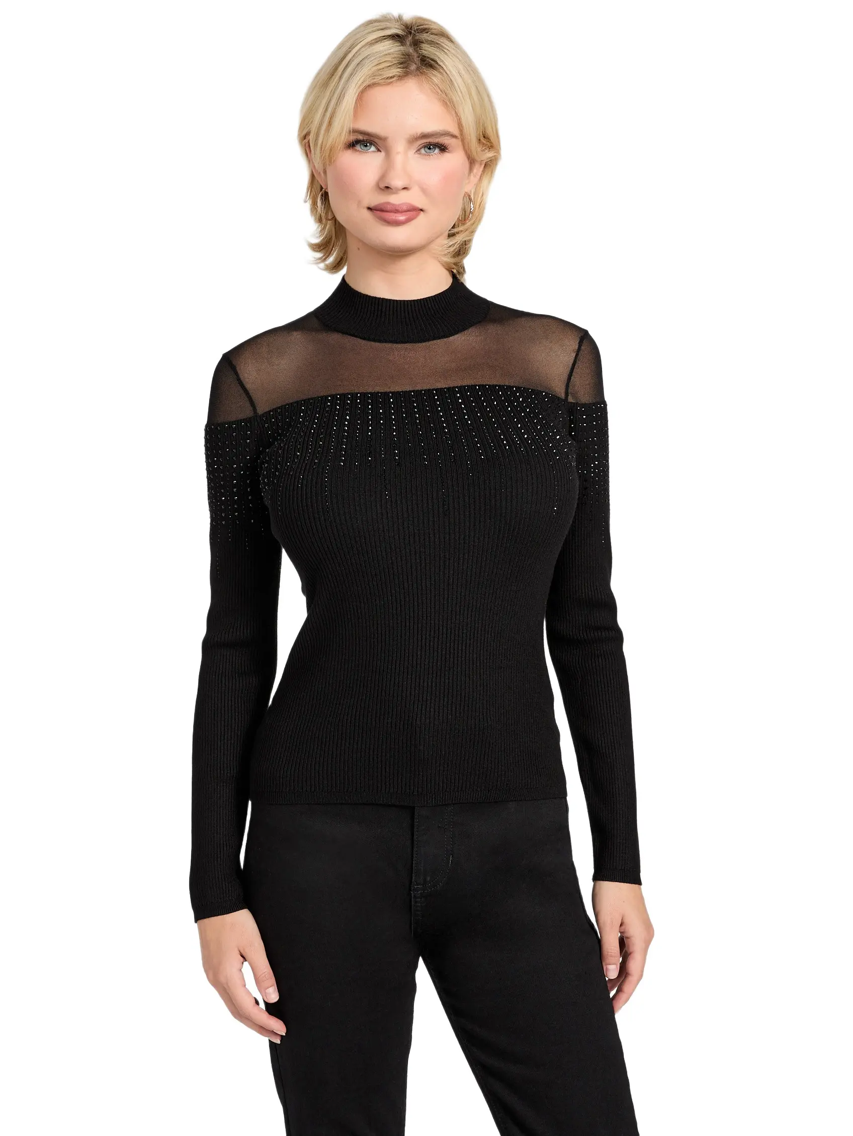 GUESS Female Eco Jeena Rhinestone Sweater
