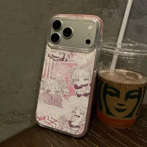 My Hero Academia Toga Himiko Pink Manga Collage Phone Case - Kawaii Edgy Aesthetic iphone17 16 15 14