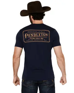 Pendleton Men's Men'S Rectangle Logo Short Sleeve Graphic T-Shirt - Rg1097-74484