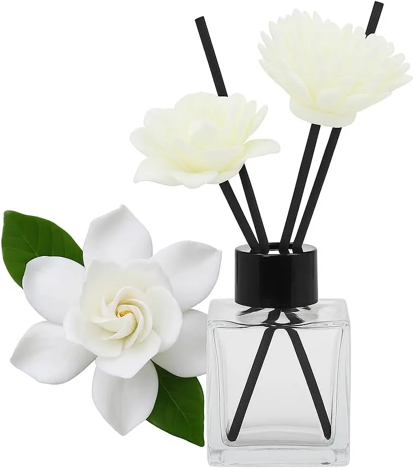 eNVyable Scented Reed Diffuser Freshener - 50ml Eco-Friendly, Non-Toxic Perfume Aroma Oil, Easy Install Decorative Flower Sticks, Long-Lasting Home Fragrance for Bathroom, Office, Gift Use