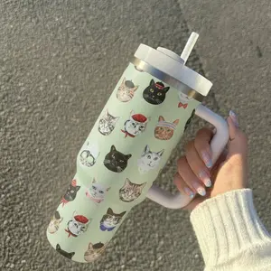 Cat Collage Special Edition 40 oz Tumbler with Adorable Cat Designs