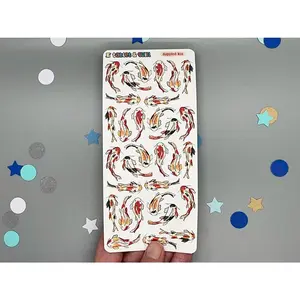 Dappled Koi, Koi Themed Color Sticker Sheet