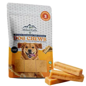 MilanTails Premium Gold Yak Cheese Himalayan Dog Chews, Dog Treats for Dogs, All Natural, High Protein, for Aggressive Chewers (Original)