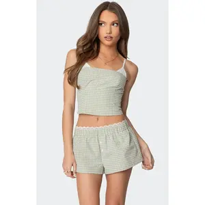 Edikted Women's Lenorah Layered Plaid Corset