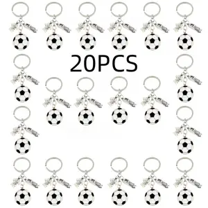 20pcs Football-Themed Keychain Set, Durable Ball and Shoe Designs, Perfect Gift for Athletes, Sports Enthusiasts, Soccer Players, Everyday Carry